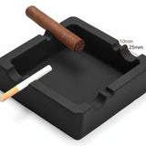 Flexible Silicone Ashtray for Cigarettes Cigars Black Ash Tray