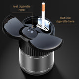 Futuristic Car Ashtray with Smart Sensor Lid Cool Cute Ash Tray Covered Lidded Smokeless