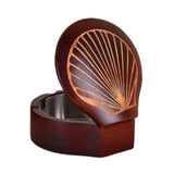 Handcrafted Wooden Ashtray with Lid and Stainless Steel Liner Wood Covered Lidded Smokeless Ash Tray