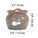 Japanese Ceramic Ashtray with Lid Lotus Design Decorative Ash Tray