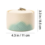 Japanese Ceramic Covered Ashtray Mountain Design Decorative Ash Tray Lidded Smokeless for Patio