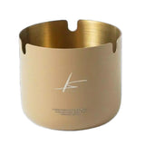 Khaki Matte Gold Stainless Steel Ashtray Modern Minimalist Cool Cute Ash Tray Beige