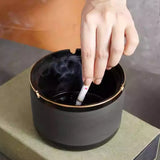 Luxury Deer Statue Ashtray with Lid Covered Lidded Smokeless Cool Ash Tray