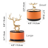 Luxury Deer Statue Ashtray with Lid Covered Lidded Smokeless Cool Ash Tray