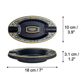 Luxury Double-Groove Cigar Ashtray Resin Ash Tray