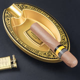 Luxury Double-Groove Cigar Ashtray Resin Ash Tray