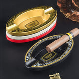 Luxury Double-Groove Cigar Ashtray Resin Ash Tray