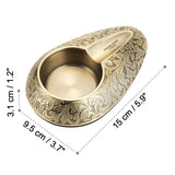 Luxury Engraved Alloy Cigar Ashtray Vintage Baroque Style Ash Tray Metal