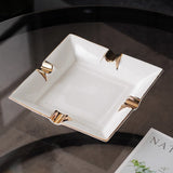 Luxury White Ceramic Cigar Ashtray Premium Cool Large Ash Tray 