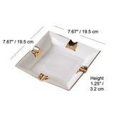 Luxury White Ceramic Cigar Ashtray Premium Cool Large Ash Tray 
