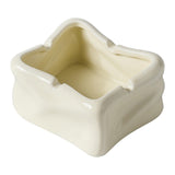 Glacier-Inspired Ceramic Cigarette Ashtray Cute Cool Minimalist Ash Tray Cream White