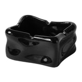 Glacier-Inspired Ceramic Cigarette Ashtray Cute Cool Minimalist Ash Tray Black