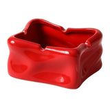 Glacier-Inspired Ceramic Cigarette Ashtray Cute Cool Minimalist Ash Tray Red