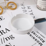 Minimalist Melamine Ashtray Round White Cute Ash Tray