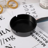 Minimalist Melamine Ashtray Round Black Cute Ash Tray