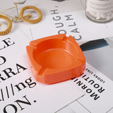 Minimalist Melamine Ashtray Orange Square Cute Ash Tray