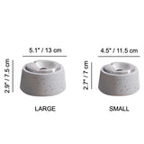 Modern Heavy Duty Smokeless Ashtray Concrete Cement Lidded Covered Ash Tray