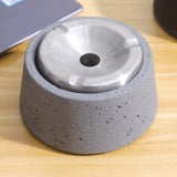 Modern Heavy Duty Smokeless Ashtray Concrete Cement Lidded Covered Ash Tray