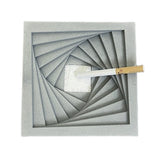 Modern Spiral Concrete Ashtray Minimalist Zen Geometry Design Cool Ashtray Gray