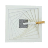 Modern Spiral Concrete Ashtray Minimalist Zen Geometry Design Cool Ashtray White