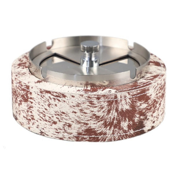 Modern Stainless Steel Ashtray with Rotating Lid Sturdy Cool Ash Tray