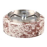 Modern Stainless Steel Ashtray with Rotating Lid Sturdy Cool Ash Tray