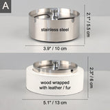 Modern Stainless Steel Ashtray with Rotating Lid Sturdy Cool Ash Tray
