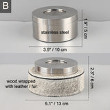 Modern Stainless Steel Ashtray with Rotating Lid Sturdy Cool Ash Tray