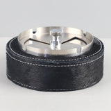 Modern Stainless Steel Ashtray with Rotating Lid Sturdy Cool Ash Tray