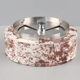 Modern Stainless Steel Ashtray with Rotating Lid Sturdy Cool Ash Tray
