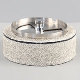 Modern Stainless Steel Ashtray with Rotating Lid Sturdy Cool Ash Tray