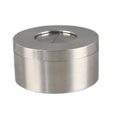 Modern Stainless Steel Ashtray with Rotating Lid (optional Base)