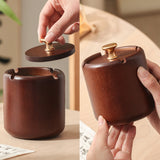 Outdoor Ashtray with Lid Wooden Rustic