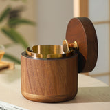 Outdoor Ashtray with Lid Wooden Rustic