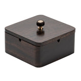 Outdoor Covered Ashtray Wooden Smokeless Cool Ash Tray Windproof Lidded