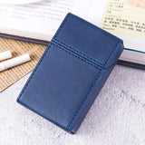 Blue PU leather cigarette case slim portable design
