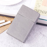 Light grey cigarette case PU leather modern minimalist design