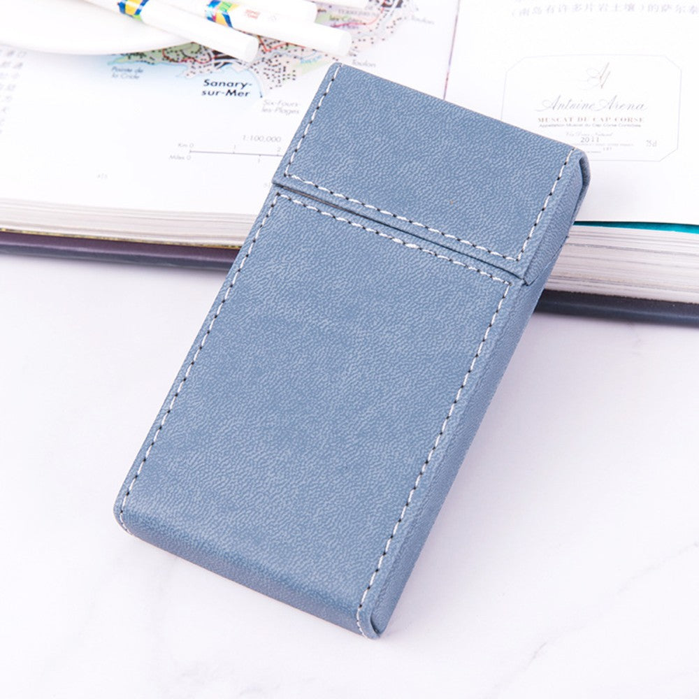 blue leather cigarette case 70s Navy & Lighter Pouch/ 90s Y2k Era Cigarette or Vaping this cigarette case holder has a clasp pocket at the top for your cigarettes Baby Blue Leather Cigarette Case