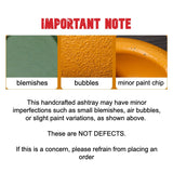 Cement Persimmon Ashtray with Lid Handmade Concrete Cigarette Ash Tray Decorative Table Accent