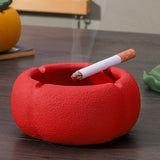 Cement Persimmon Ashtray with Lid Handmade Concrete Cigarette Ash Tray Decorative Table Accent