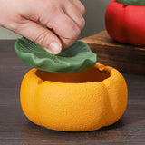 Cement Persimmon Ashtray with Lid Handmade Concrete Cigarette Ash Tray Decorative Table Accent