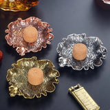 Frog and Lotus Leaf Pipe Ashtray with Cork Knocker Cool Cute Metal Ash Tray 