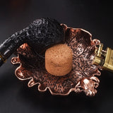 Frog and Lotus Leaf Pipe Ashtray with Cork Knocker Cool Cute Metal Ash Tray 