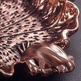 Frog and Lotus Leaf Pipe Ashtray with Cork Knocker Cool Cute Metal Ash Tray 