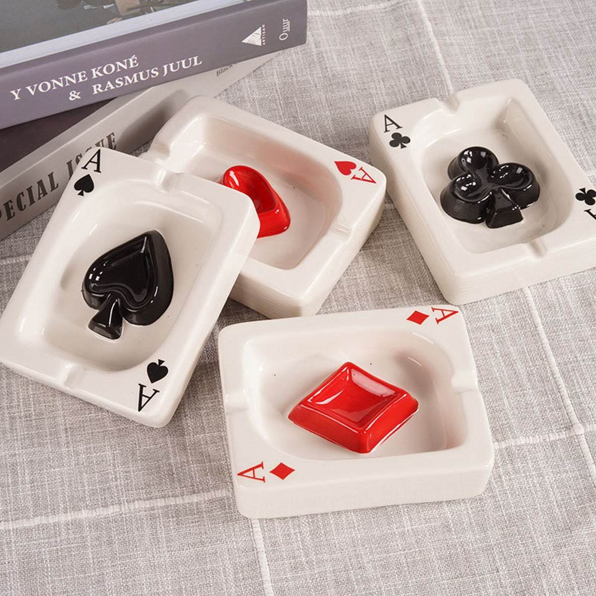 Playing Card Ashtray Cool Ceramic Minimalist Ash Tray – Ashtray Planet