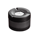 Portable Glass Ashtray with Rotating Lid Modern Minimalist Style Cool Cute Ash Tray Covered Lidded Smokeless