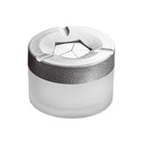 Portable Glass Ashtray with Rotating Lid Modern Minimalist Style Cool Cute Ash Tray Covered Lidded Smokeless