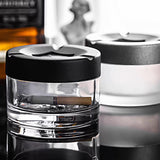 Portable Glass Ashtray with Rotating Lid Modern Minimalist Style Cool Cute Ash Tray Covered Lidded Smokeless