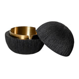 Sphere Cement Outdoor Ashtray for Patio with Lid