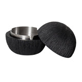 Sphere Cement Outdoor Ashtray for Patio with Lid